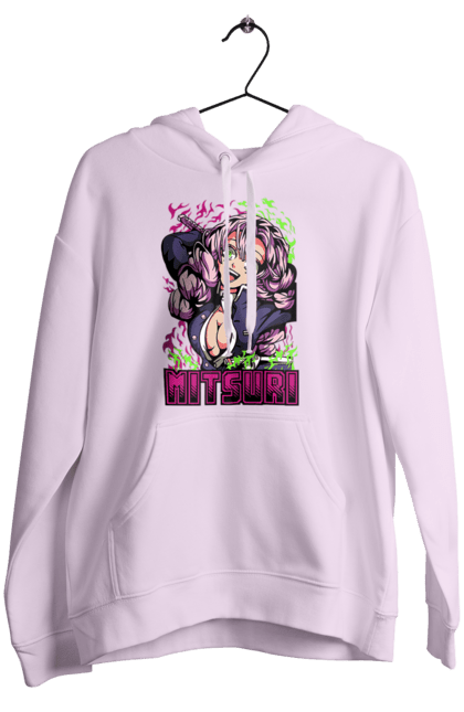 Women's hoodie with prints Demon Slayer Mitsuri. Anime, demon slayer, giyu tomioka, manga, mitsuri, mitsuri kanroji, serial. 2070702