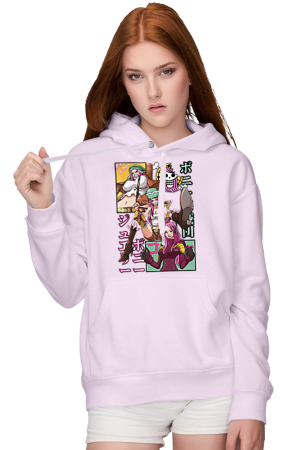 Women's hoodie with prints One Piece Jewelry Bonney. Anime, big eater, jewelry bonney, manga, one piece, pirates. 2070702