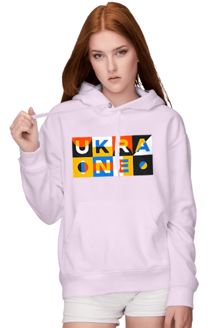 Women`s hoodie with prints Ukraine. Symbol of ukraine, ukraine, ukrainian inscription, ukrainian text. 2070702