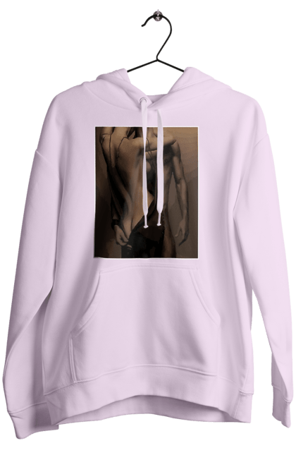 Women`s hoodie with prints Intrigue. Delight, intrigue, love, man and woman, reciprocity, sex. 2070702