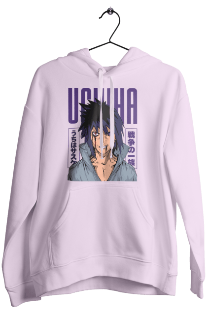 Women's hoodie with prints Naruto Sasuke Uchiha. Anime, manga, naruto, sasuke, sasuke uchiha, team 7, team number 7, uchiha. 2070702