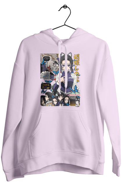 Women`s hoodie with prints Demon Slayer Shinobu. Anime, demon slayer, kimetsu no yaiba, manga, serial, shinobu. 2070702