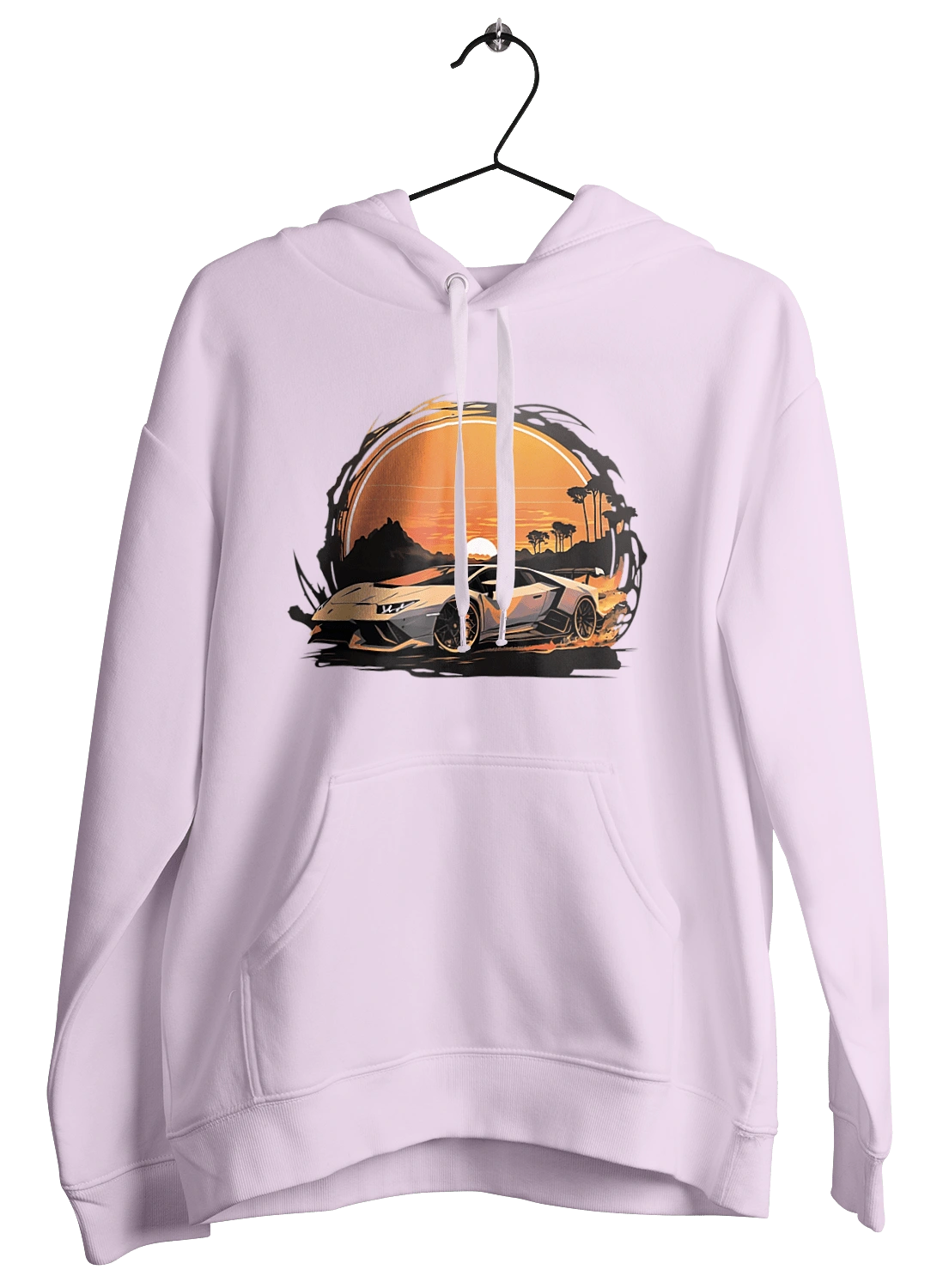 Lamborghini at sunset