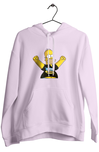 Women`s hoodie with prints Simpson and the Russian ship. Homer, homer simpson, patriot, russian ship, ship brand, simpson, ukraine, victory, war. 2070702