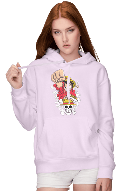 Women's hoodie with prints One Piece Luffy. Anime, luffy, manga, monkey de luffy, one piece, pirates. 2070702