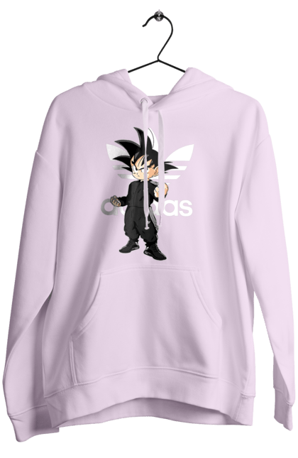 Женское худи с принтом Adidas Сон Гоку. Adidas, anime, dragon ball, manga, son goku, адидас, аниме, гоку, жемчуг дракона, сон гоку. 2070702