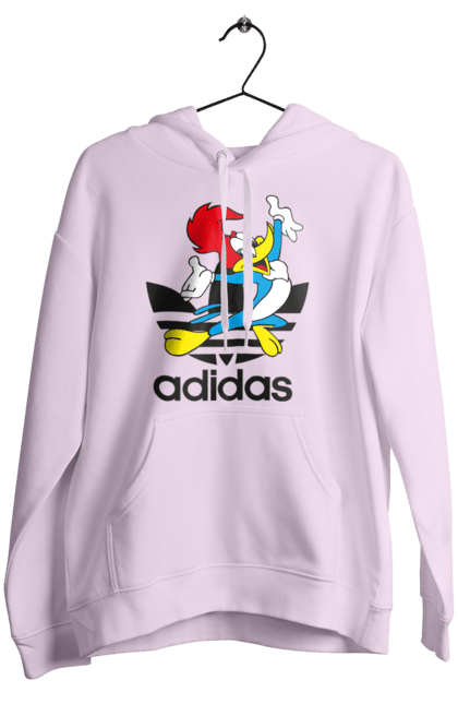 Women's hoodie with prints Adidas Woody Woodpecker. Adidas, adidas, animated series, woody, woody woodpecker. 2070702