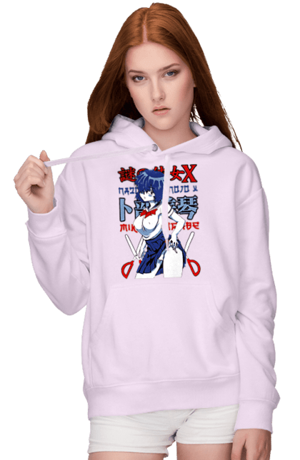 Women's hoodie with prints Mysterious Girlfriend X Mikoto Urabe. Anime, comedy, manga, mikoto urabe, mysterious girl, mysterious girlfriend x, romance, school. 2070702