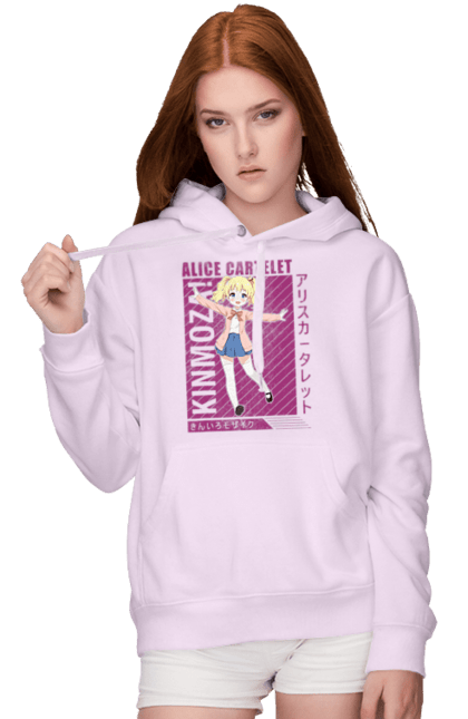 Women's hoodie with prints Kiniro Mosaic Alice Cartelet. Alice, alice cartelet, anime, gold mosaic, kiniro mosaic, kinmoza, manga. 2070702