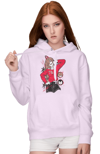 Women's hoodie with prints Chainsaw Man Power. Anime, chainsaw man, demon, manga, power, shonen. 2070702