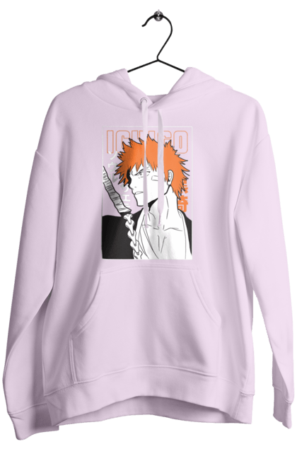 Женское худи с принтом Блич Ичиго Куросаки. Anime, bleach, ichigo kurosaki, manga, аниме, блич, ичиго, ичиго куросаки, манга. 2070702