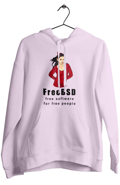 Жіноче худі з принтом "Freebsd Для Вільних". Bsd, freebsd, unix, адміністратор, айті, айтішник, безкоштовна, безкоштовно, бестія, вільна, демон, демонесса, доступність, незалежність, операційна система, ос, програміст, програмне забезпечення, свобода, сисадмін, система, системний адміністратор, софт, текст, червоний, чорний. 2070702