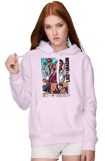 Women`s hoodie with prints Yakuza Kazuma Kiryuu. Game, kazuma kiryuu, kiryuu, like a dragon, video game, yakuza. 2070702