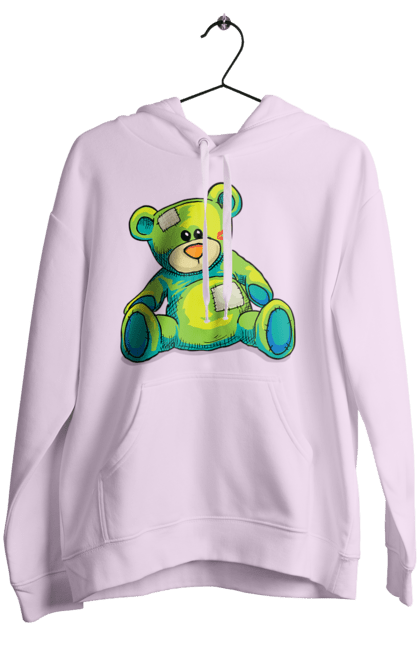 Жіноче худі з принтом "Плюшевий ведмедик". Cute, patches, teddy, teddy bear, vintage, ведмедик, іграшка, плюшевий ведмедик, подарунок. 2070702