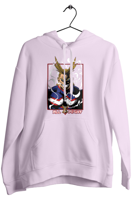 Жіноче худі з принтом "Моя академія героїв Всемогутній". All might, my hero academia, yagi toshinori, академія юей, аніме, всемогутній, манга, моя геройська академія, один за всіх, тошинорі ягі. 2070702