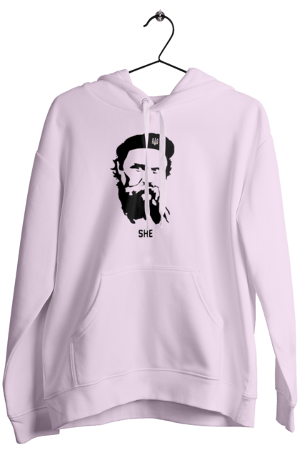 Жіноче худі з принтом "Шевченко". Берет, кобзарь, тарас, украина, шевченко. 2070702