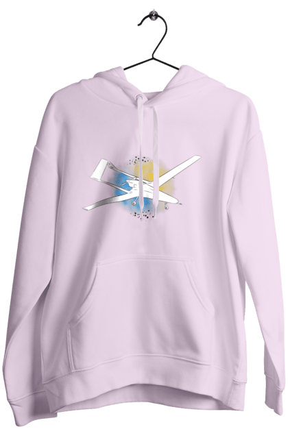 Women`s hoodie with prints Bayraktar. Aquarelle, bayraktar, glory, sky, ukraine. 2070702