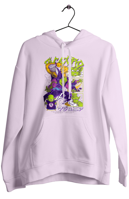 Women's hoodie with prints Dragon Ball Piccolo Daimao. Anime, dragon ball, goku, manga, piccolo, piccolo daimao, tv series, vegeta. 2070702