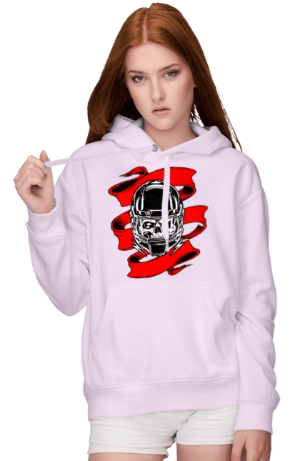 Skull in a motorcycle helmet