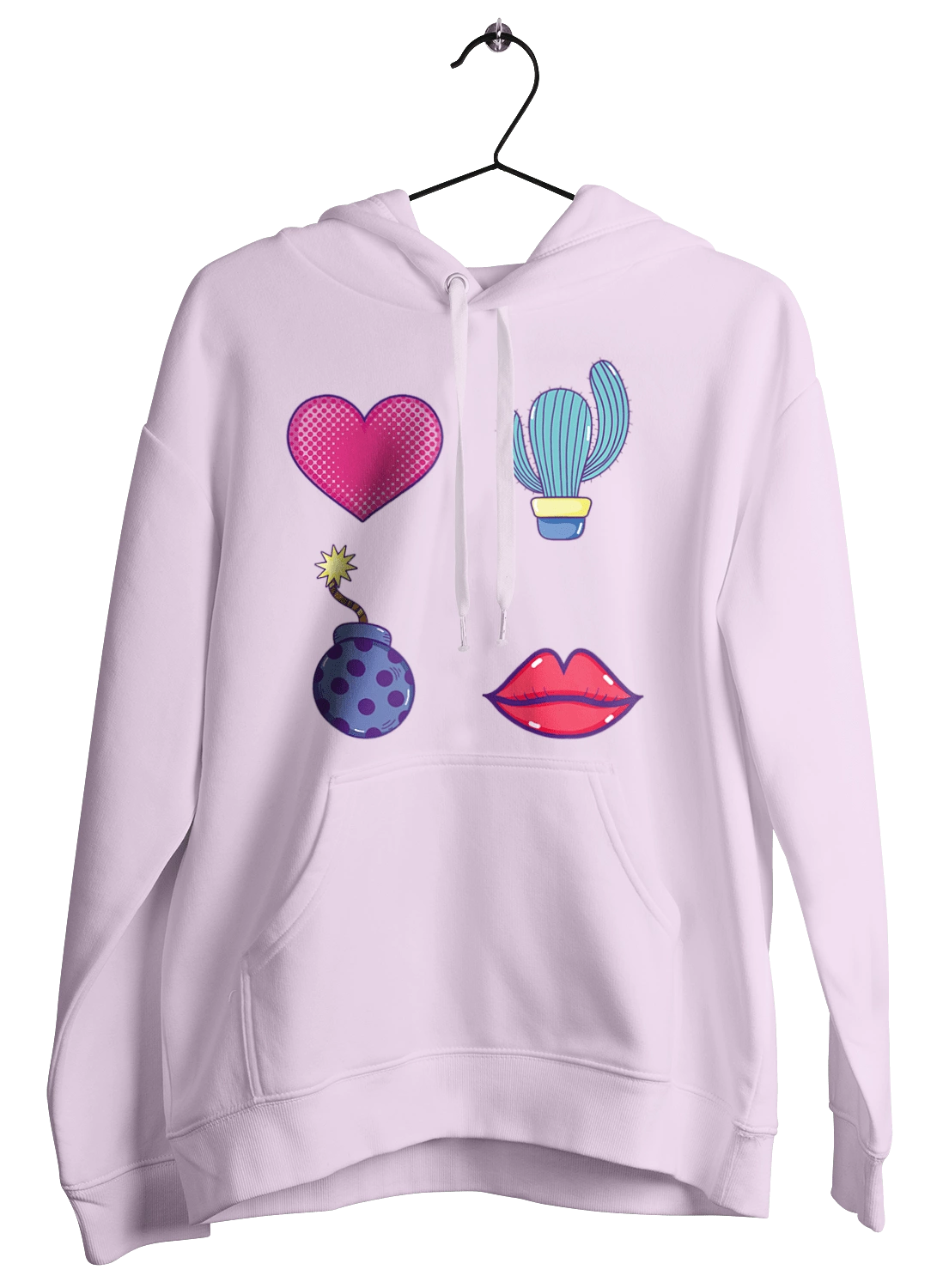 Heart, Cactus, Bomb, Lips