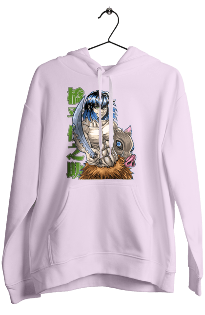 Women's hoodie with prints Demon Slayer Inosuke. Anime, demon slayer, inosuke, inosuke hashibira, kimetsu no yaiba, manga. 2070702