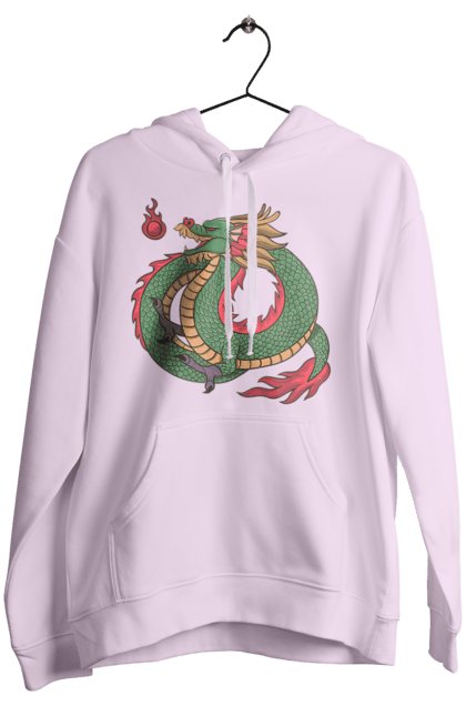 Women's hoodie with prints The Dragon. Animal, chinese dragon, dragon, green dragon, symbol. 2070702