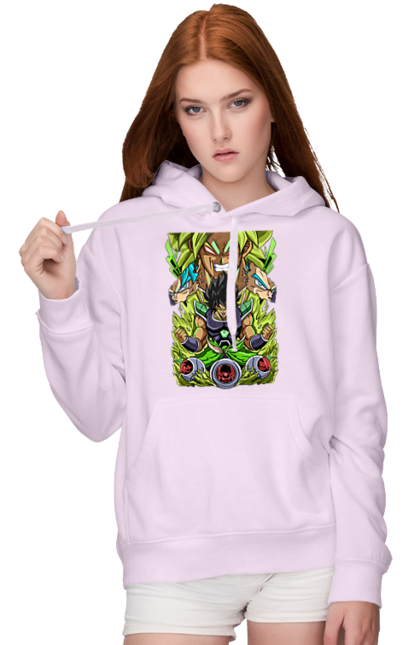 Women's hoodie with prints Dragon Ball Broly. Anime, broly, dragon ball, manga, tv series. 2070702