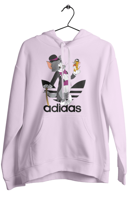 Жіноче худі з принтом "Adidas Том і Джеррі". Adidas, tom and jerry, адідас, джеррі, кіт, миша, мульт, мультсеріал, том, том і джеррі. 2070702