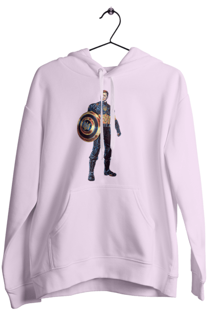 Жіноче худі з принтом "Капітан Україна Зеленський арт". Володимир зеленський, зеленський, капітан америка, капітан україна, україна. 2070702