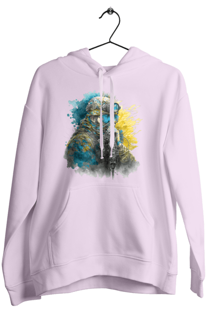 Жіноче худі з принтом "Снайпер ЗСУ". Армія, зсу, прапор україни, символи україни, снайпер, солдат, україна. 2070702