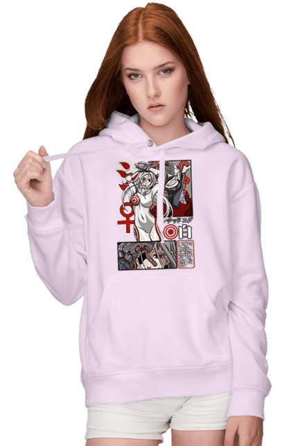 Women's hoodie with prints Deadman Wonderland Shiro. Anime, carrion carnival, deadman wonderland, death row wonderland, jail, manga, shiro. 2070702