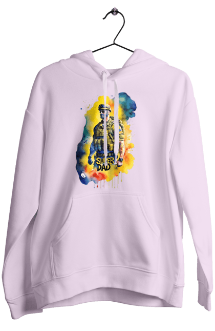 Жіноче худі з принтом "Супер тато ЗСУ". День батька, день тата, зсу, люблю тата, супер, супер тато, супер тато зсу, тато, тато зсу, україна. 2070702