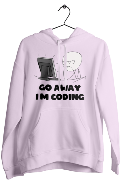Жіноче худі з принтом "Іди Я кодую". Айті, айтішник, для айтішника, для програміста, йди я кодую, майстер коду, подарунок айтішнику, подарунок програмісту, програміст, розробник. 2070702