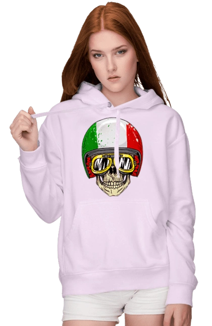 Череп в мотошлеме