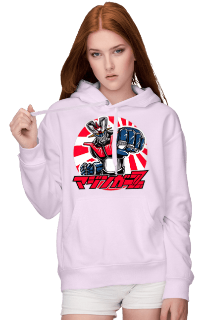 Women's hoodie with prints Mazinger Z Grendizer. Anime, goldorak, goldrake, grendizer, manga, mazinger z, mecha, robots. 2070702