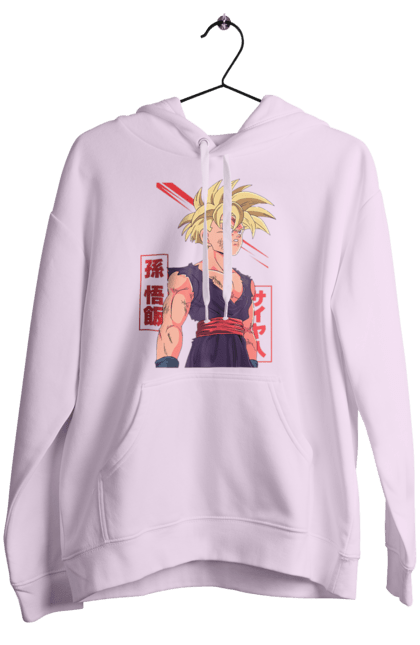 Women's hoodie with prints Dragon Ball Gohan. Anime, dragon ball, gohan, goku, manga, tv series, vegeta. 2070702