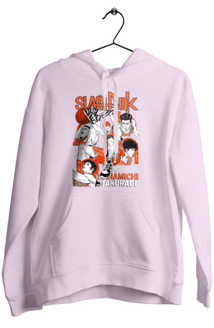 Women's hoodie with prints Slam Dunk Hanamichi Sakuragi. Anime, basketball, comedy, hanamichi sakuragi, manga, school, shonen, slam dunk, sports anime. 2070702