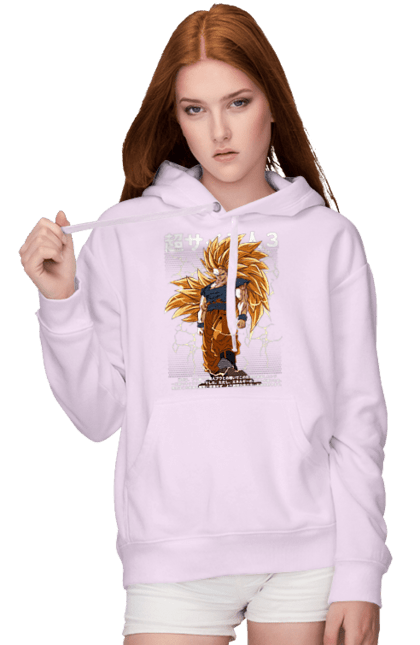 Women's hoodie with prints Dragon Ball. Anime, dragon ball, goku, manga, tv series, vegeta. 2070702