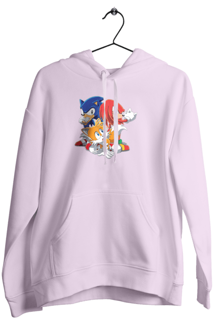 Жіноче худі з принтом "СОНИК". Game, sega, shadow, shadow the hedgehog, sonic, sonic the hedgehog, sonic x, ежик, игра, монетки, сега, соник, шедов. CustomPrint.market