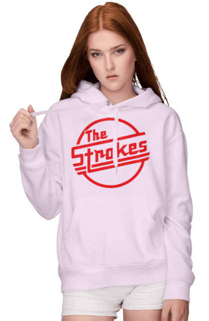 Women's hoodie with prints The Strokes. Alternative rock, garage rock, group, indie, indie rock, music, post-punk revival, rock, strokes. 2070702