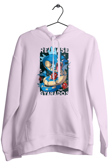 Women's hoodie with prints Pokemon Gyarados. Anime, games, gyarados, nintendo, pokemon, pokemon go. 2070702