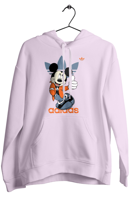 Жіноче худі з принтом "Adidas Міккі Маус". Adidas, mickey mouse, адідас, дісней, міккі, міккі маус, мультфільм. 2070702