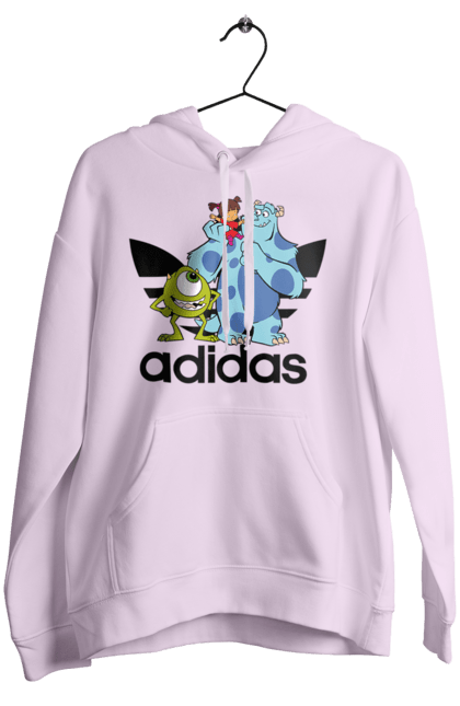 Жіноче худі з принтом "Adidas Корпорація монстрів". Adidas, monsters inc, pixar, адідас, корпорація монстрів, мультфільм. 2070702