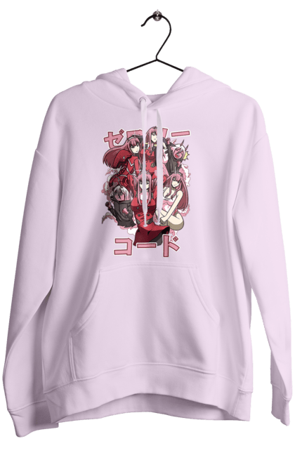 Women's hoodie with prints Darling in the FranXX Zero Two. Anime, manga, zero two. 2070702