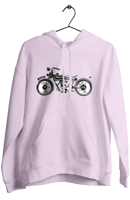 Жіноче худі з принтом "Мотоцикл Ретро". Мото, мотоцикл, ретро. 2070702