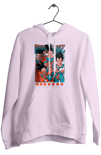 Женское худи с принтом Жемчуг дракона. Anime, dragon ball, goku, manga, vegeta, аниме, вегета, гоку, жемчуг дракона, манга. 2070702