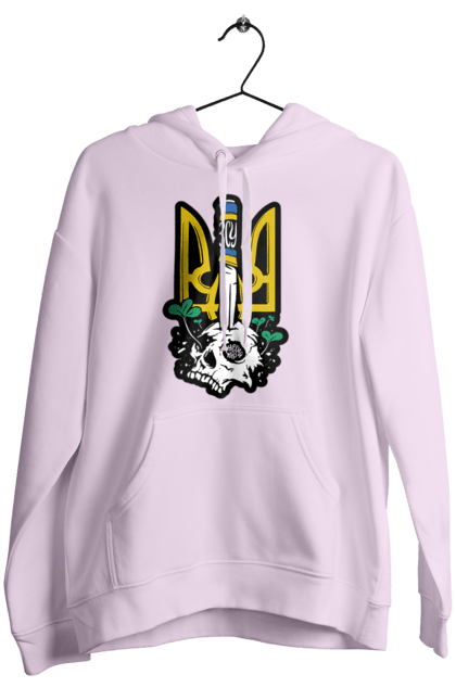 Women`s hoodie with prints Arms of the Armed Forces of Ukraine. Coat of arms, flag, kill the russian, kill ze rush, patriotic, scull, vsu. 2070702