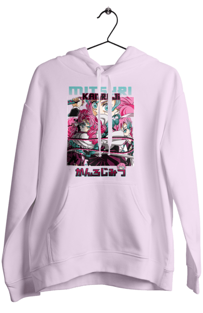 Women's hoodie with prints Demon Slayer Mitsuri. Anime, demon slayer, giyu tomioka, manga, mitsuri, mitsuri kanroji, serial. 2070702