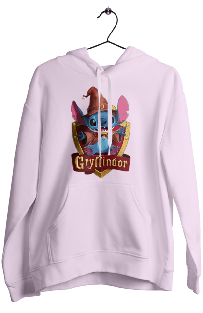 Женское худи с принтом Стич Гриффиндор. Gryffindor, harry potter, hogwarts, stich, гарри поттер, гриффиндор, стич, факультет, франшиза, хогвартс. 2070702