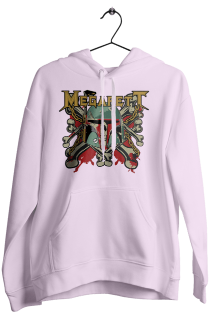 Women's hoodie with prints Megafett. Bob fett, boba fett, clone, head hunter, megadeth, megafett, star wars. 2070702